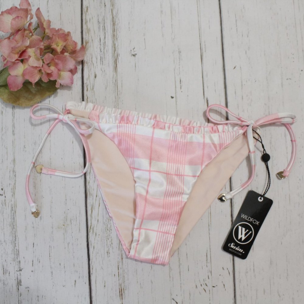 Wildfox Neon Plaid Bikini Bottoms S